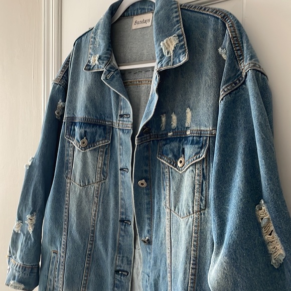 Sundays One of a kind Jean distressed Jacket - Picture 4 of 11